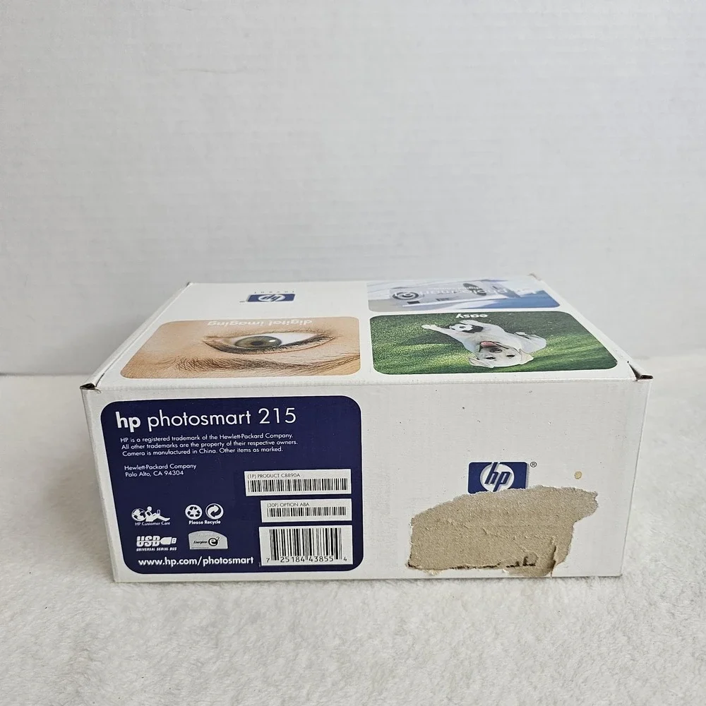 🖤Vintage HP PhotoSmart 215 1.3 MP Digital Camera With Box And Some Contents